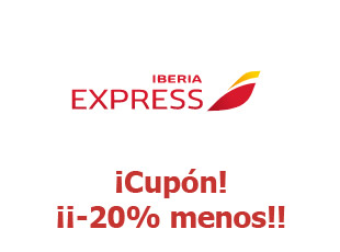 Códigos promocionales de Iberia Express hasta 25% menos