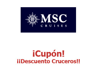 Cupones MSC Cruceros hasta 30% menos