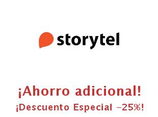 Descuento -25% en Storytel - Audiolibros y Más