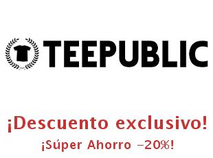 Descuentos y Ahorros de hasta 20% en TeePublic