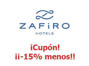Cupón descuento Zafiro Hoteles hasta 20%