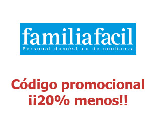 Códigos promocionales Familia Fácil hasta 20% menos