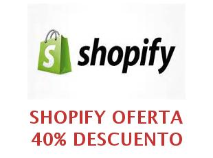 Código descuento Shopify hasta 40% menos
