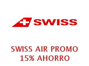 Códigos promocionales de Swiss Air hasta 25 euros menos